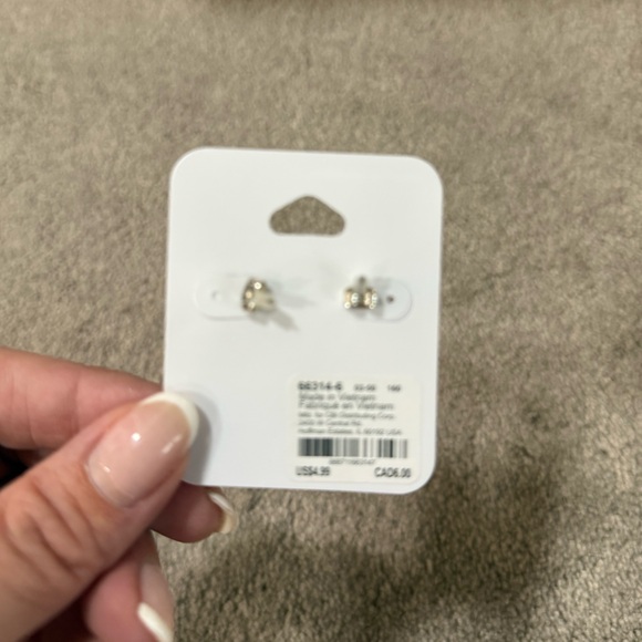 Claire's Pink Butterfly Earrings - Picture 2 of 2